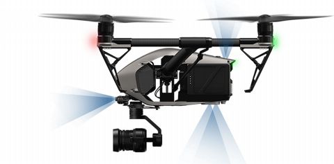 Inspire 2 cuenta con sensores anti colisión