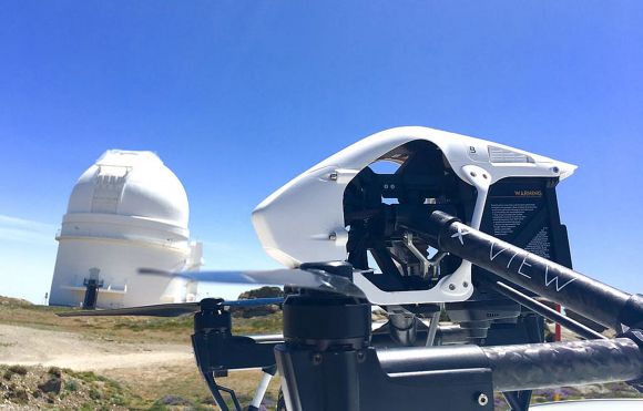 Preparando el dron para grabar los puertos