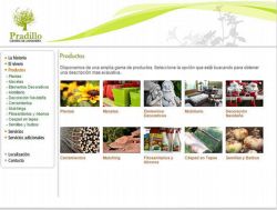 Página Productos de Jardinería Pradillo