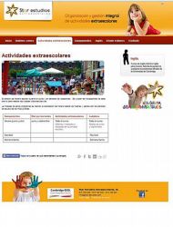 Página Actividaes Extraescolares de Star Estudios